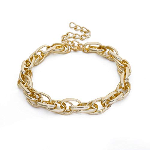 Collana Pendente Personalità Moda Retrò Punk Selvaggio Paragrafo corto Semplice torsione Collana a catena spessa Regalo