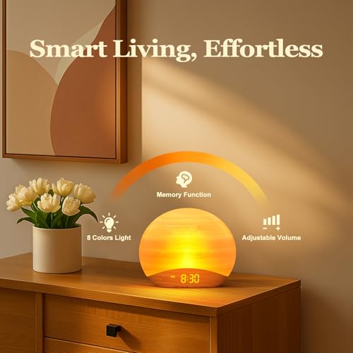 REACHER R7 Sunrise Alarm Clock with Bluetooth Speaker - Image 6