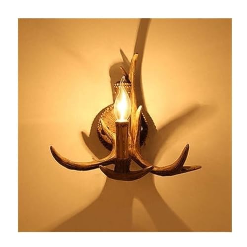 Lampada da Parete Interno Lampada Da Parete In Resina Corno Di Cervo Applique Da Parete Corno Di Cervo Retrò Ramo Di Albero Lampada Da Parete Camera Da Letto Soggiorno Corridoio Corridoio Lampada a Mu