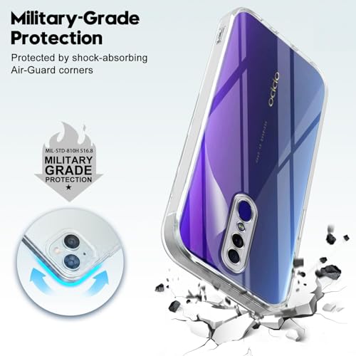 Image of Jkobi Back Cover for Oppo A9 | Oppo F11 (Silicone Clear Shockproof Case with Camera Protection | Soft and Flexible | Transparent)