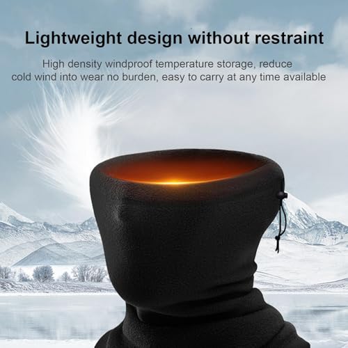 Men's Neck Gaiter - Adjustable Polar Fleece Elastic Neck Cover, Windproof Winter Warming Supplies | Cold Weather Protection,4
