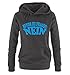 Produktbild Comedy Shirts - Bevor du fragst-Nein - Damen Hoodie Schwarz / Blau Gr. XL