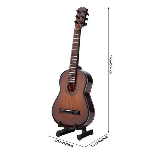 Modèle de guitare miniature en bois avec support et etui, mini affichage de guitare ornements musicaux artisanat décor à… - Les Beatles, Paul McCartney, John Lennon, RIngo Starr, George Harrison Modèle de guitare miniature en bois avec support et etui, mini affichage de guitare ornements musicaux artisanat décor à… – Image 6