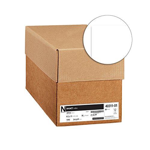 Exact Index Cardstock, 94 Brightness, 90 lb /163 gsm, 1000 Sheets