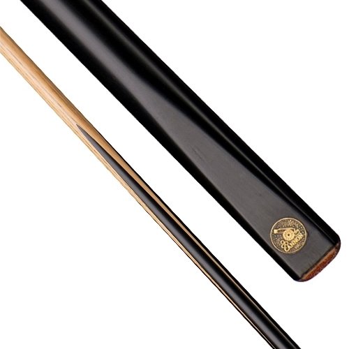 Peradon Cannon Cub 2 pce 48" Snooker/Pool Cue - Black - Ash Shaft - Brass Ferrule & Joint - 9mm Tip