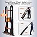 ZHKLWQD Laddersladder 14.5Ftcopia Frame Ladder with Tool Platform and Stabilizer Bar, Aluminum with Wheels, Foldifoldable Extension Ladder Ladder