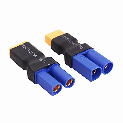 4pcs adaptadores sin cable XT60 a EC5 macho hembra miniatura 5