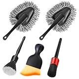 Fitosy Car Interior Exterior Duster Set, Scratch Free, Soft Dash Vent Duster Detailing Brushes Dusting Cleaning Kit Tools for Car,Auto,Truck,SUV,RV,Motorcycle (Interior-2 Set)