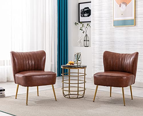 Sillón Plegable Cuero Marrón miniatura 6
