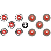 AUPREX 4 Inch Knotted&Coarse Crimped Wire Wheels Wire Wheel for 4-1/2 Inch Angle Grinder
