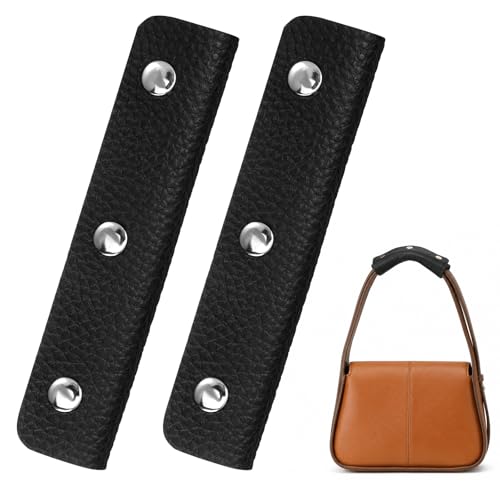 2PCS Leather Handbag Handle Wrap Covers, PU Strap Protector Pads,