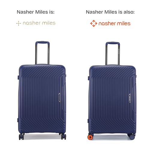 Image of Nasher Miles Coorg Hard-Sided Polypropylene Check-in Luggage 28 inch | 75cm | 8 Wheels Large Trolley Bag for Travel | Suitcase (Navy Blue)