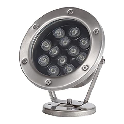 Unterwasser-Teichscheinwerfer Niederspannungs-Brunnenbeleuchtung LED 12V Wasserdicht IP68 Rostfreier Stahl Unterwasserbeleuchtung Cover