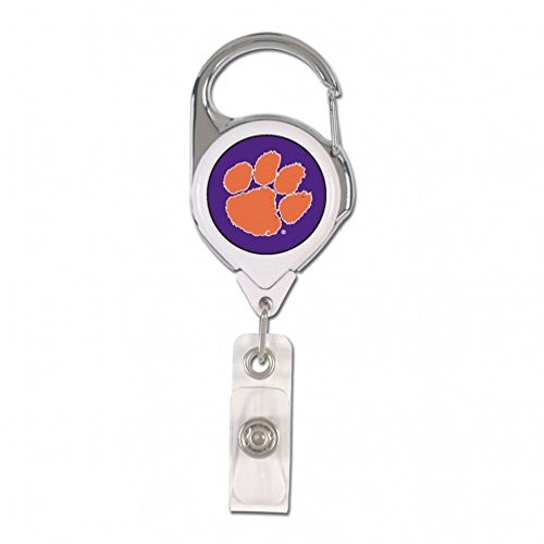 NCAA Clemson Tigers Retractable Premium Badge Holder, Team Color, One Size