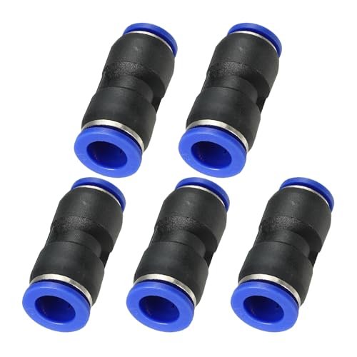 Conectores neumáticos de unión recta 12x10mm de plástico rápido PATIKIL pasatubos 2