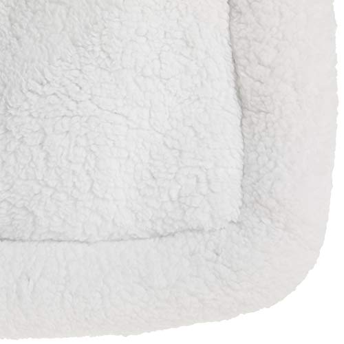 Long Rich Hct Ere-001 Super Soft Sherpa Crate Cushion Dog And Pet Bed, White, By Happycare Textiles, Standard Style, 24 X 18 Inches #TOP2