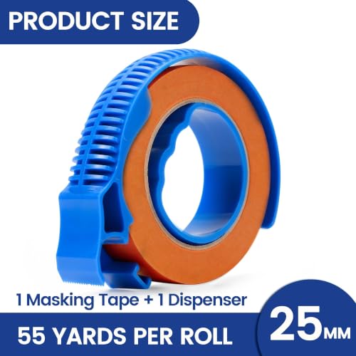 Image of Adhes Orange Masking Tape Painter Tape Dispenser 25mm x 50m