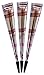 3x Golecha Natürliche Kegel Cones für Temporäre Tattoos (Rotbraun)