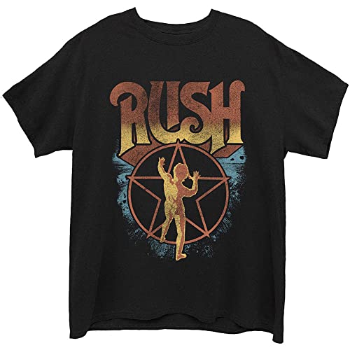 Rock Off officially licensed products Mens Rush Starman Slim Fit T-Shirt Large Black
