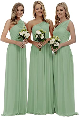 Sincemeet Damen Eine Schulter Chiffon Abendkleider Festlich Hochzeit...