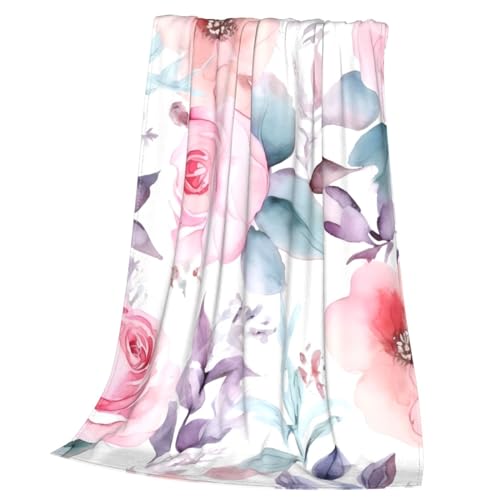 Couverture en micro polaire florale pour vos soirées cocooning sur le canapé