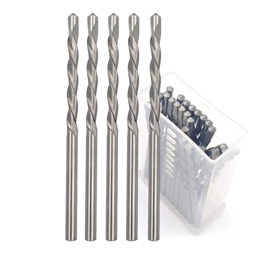 JFOGO 25 Pieces Drywall Cutting Tools 1/8 Inch Guide Point Cutting Bits,HSS65 Drill Bits, Cutting Drywall, Used for with Spiral Saw and Power Tools