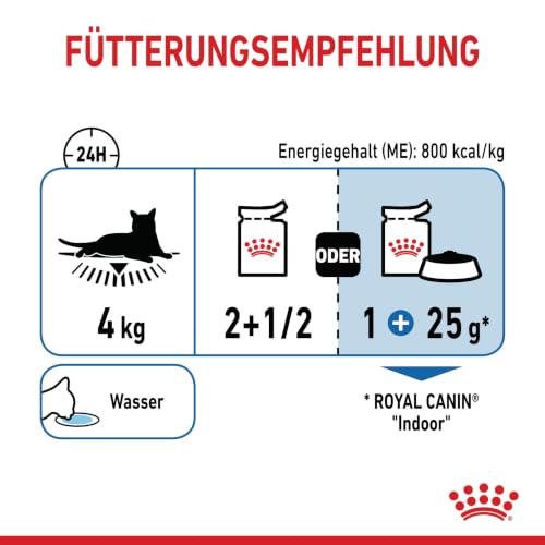 ROYAL CANIN Indoor in Soße Feuchtnahrung für Katzen – 12 x 85g