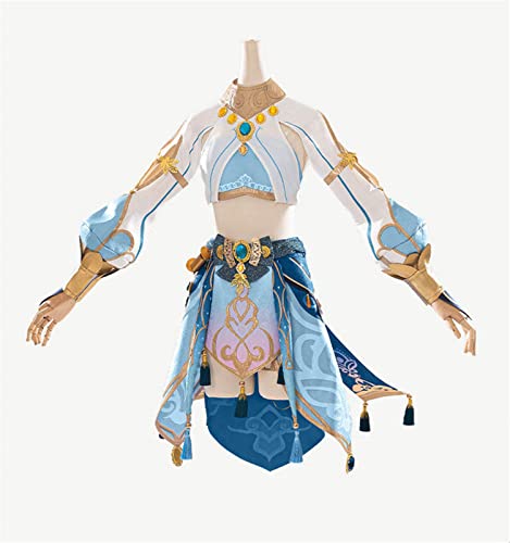 Figura De Anime Nilou, Conjunto De Traje De Cosplay, Kimono De Utilería, Ropa para Mujer, Disfraces De Halloween para Niños, Cosplay para Hombre, Traje De Uniforme,Blanco,S Cover