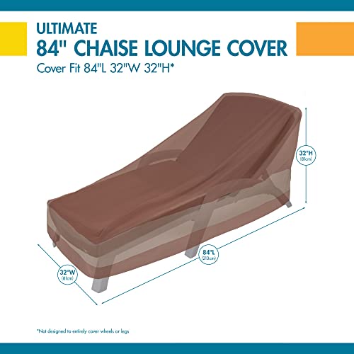 Duck Covers Ultimate Waterproof 84 Inch Patio Chaise Lounge Chair Cover, Patio Furniture Covers, Mocha Cappuccino #TOP6