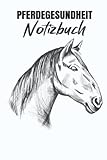 Pferdegesundheit Notizbuch: A5 Krankenakte für dein Pferd / Dokumentiere die Gesundheit deines Pferdes / Vorlagen auf 109 Seiten für Pferde ... Medikamente, Hufpflege, Verletzungen uvm.