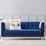Housse de Coussin taie d'oreiller45x45cm Fierté, Slogan LGBT avec écriture stylisée Mignon Personnage de Mascotte de Licorne magiqu pour la décoration intérieure du Salon et de la Chambre