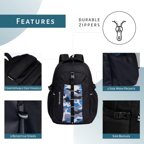 Image of TRAVALATE Backpack for Men & Women | Stylish Office & College Laptop Bag | Durable Multi-Compartment Daypack for Travel, Work & Daily Use