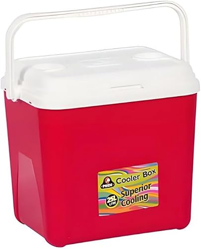 Pride Camping and Outdoors Cooler Box, 25-Liter Capacity, Red