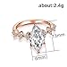 Psiroy Women's Engagement Rings Fashion Jewelry Rose Gold Plated Cubic Zirconia Marquise Cut Wedding Ring Size 8
