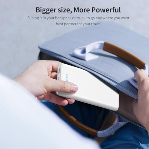 kilponen Batería Externa Gran Capacidad 26800mAh Power Bank Carga Rápida con 2 Puertos Salida USB Máx 2,1A, Cargadore Portátile 4 Pantalla LED Batería Externa Movil para Smartphones - Gris Negro