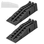 KATSU 2 PCs Plastic Car Ramps Stackable 7 Ton Heavy Duty Garage Ramps for Lifting Automotive Vehicles Workshop Car Service and Repair