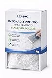 Intonaco Pronto Base Cemento Bianco in Polvere 1 Kg – Per Interni ed Esterni – Per Tutti i...