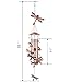BLESSEDLAND Dragonfly Wind Chimes-4 Hollow Aluminum Tubes -Wind Bells and Dragonflies-Wind Chime with S Hook for Indoor and Outdoor