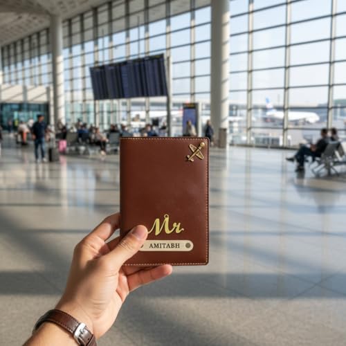 Image of Customized Wallet, Passport Cover & Keychain Combo Set for Men | Personalised Name Engraved Combo Sets | Custom Gift for Man Husband Boyfriend Father Birthday Rakhi & Anniversary