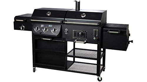 Smoker Kombigrill 'ARIZONA' Holzkohlegrill Gasgrill von El Fuego® Grill BBQ Grillwagen Barbecue AY 534