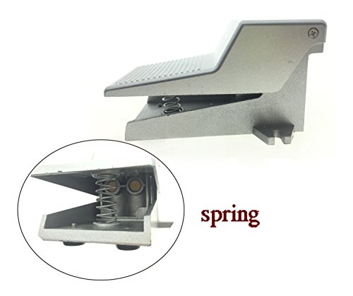 Yxq 2 Position 5 Way Foot Pedal Momentary Pneumatic Valve Control W Protective Cover And Lock Silver Tone Air Switch #TOP4