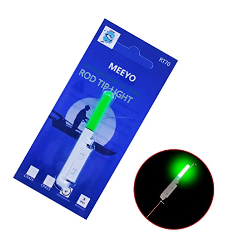 Meeyo Fishing Glow Sticks Led Night Fishing Strike Alert Glow Stick Bite Alarm, Battery Included 2 Pack #TOP1
