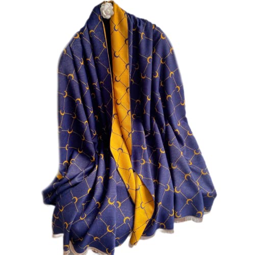 Écharpe en cachemire de luxe chaud et grand foulard wrap pour femme avec imprimé