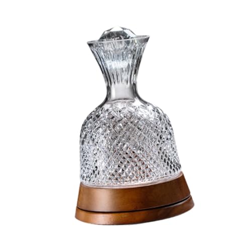 Bothyi Rotating Wine Decanter, Elegant Luxurious Wine Lover Gift Wine Accessories 360 Rotation Wine Carafe for Home Restaurant