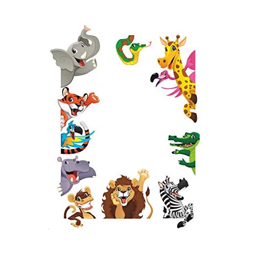 mxdmai Creativa Fondos de Animales de Dibujos Animados patrón León Dinosaurio decoración de la Pared Etiquetas de la Pared Dormitorio Tipo Pegatinas ZY1235