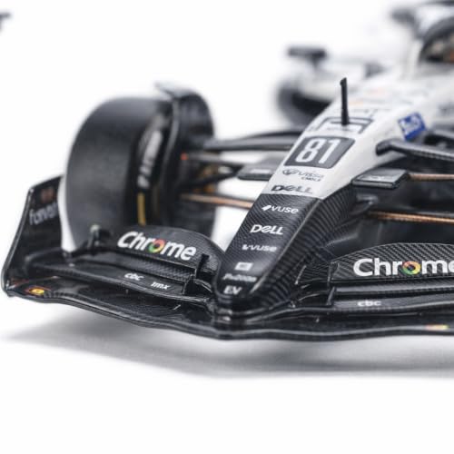 Image of Wizplex CCA McLaren MCL60 Officially Licensed 2023 Monaco GP 1:43 Premium Die Cast F1 Car Model with Driver Helmet & Acrylic Display Case - Collector Formula One Showpiece for Enthusiasts 14+