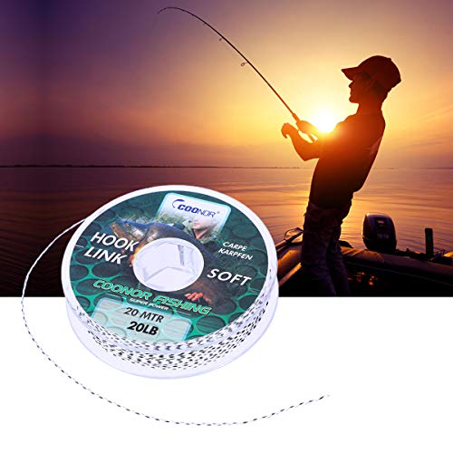 VORCOOL Hookline Angelschnur Geflochtene Tarnung Karpfen Haar Rigs Angeln Tack 20m (20 Pfund) – Bild 3