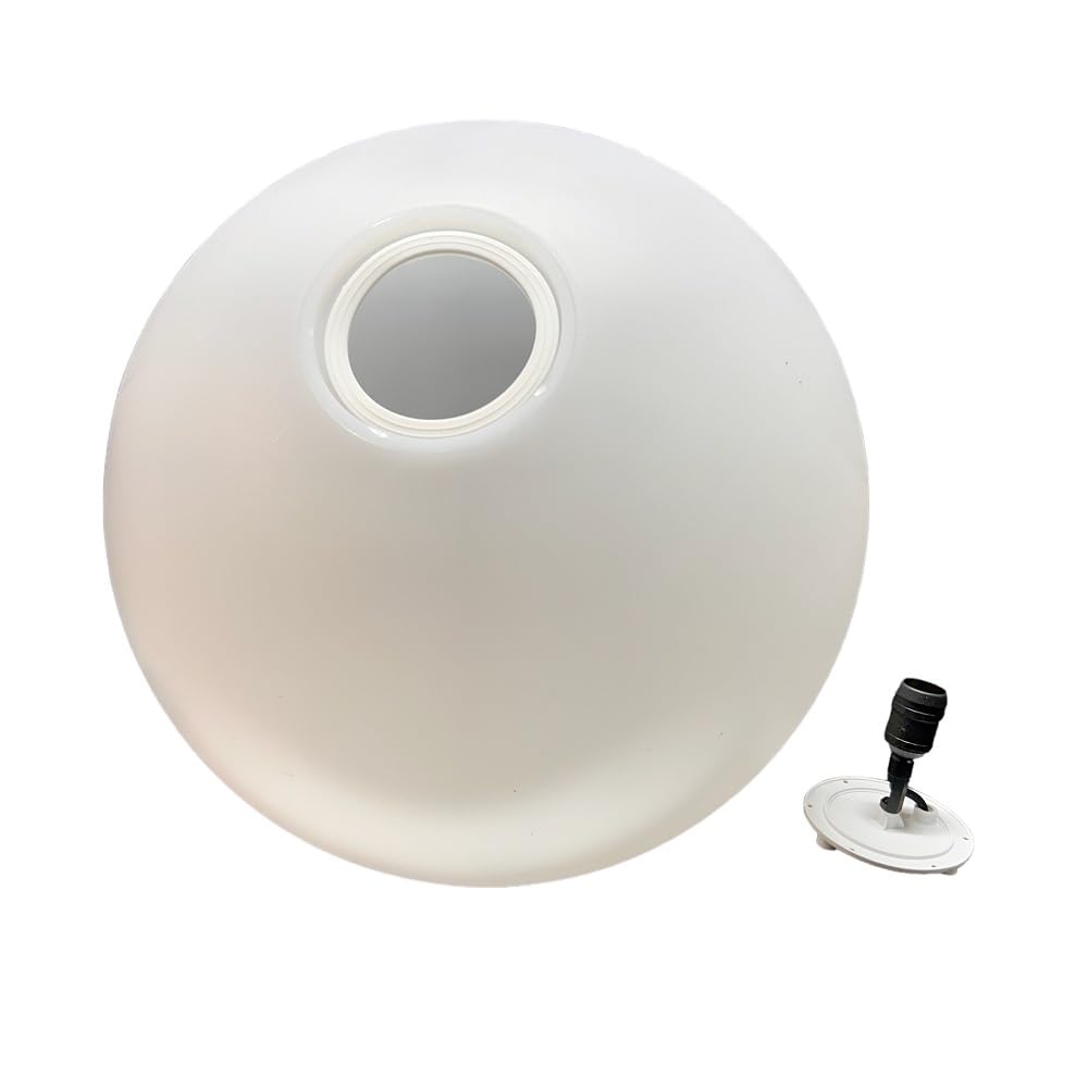 Lampada Sfera Luminosa da Giardino Esterno Impermeabile IP65 con Picchetto Attacco E27 per Lampadine LED Bianco Design Moderno Elegante Illuminazione Decorativa da Terra Casa Terrazza (Diametro 30 cm)