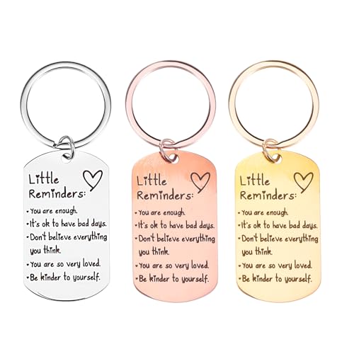 Heclia Little Reminders Keychain 3 PCS Inspirational...