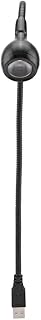 LED Flexible Desk USB Light, 1W Long Flexible Neck Portable USB LED Table Light USB Rechargeable Reading Lamp Desk Lamp (Warm Light Black)